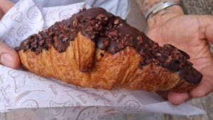 Chocolate croissant at La Moderneta in Girona