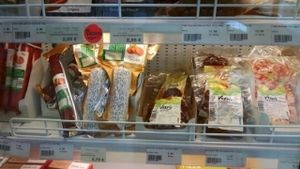 Plenty of vegan ";meat";. at Vegami in Paris