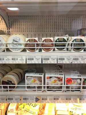 French vegan cheese  at Vegami in Paris