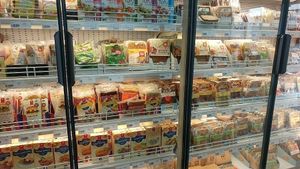 the fridge at Vegami in Paris