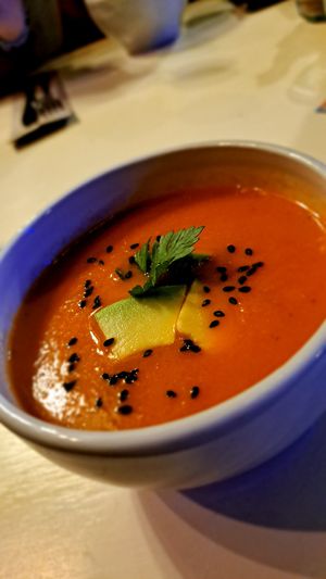 Crema de tomate 🍅 at Aroiris Cocina Creativa in Filandia