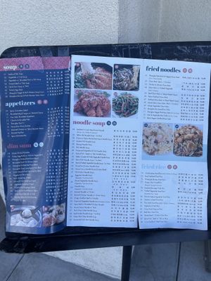 menu (vegan options labeled online)   at Tasty Noodle House in San Diego
