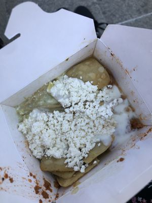 All vegan chilaquiles   at La Chilakleta Río Tiber in Mexico City