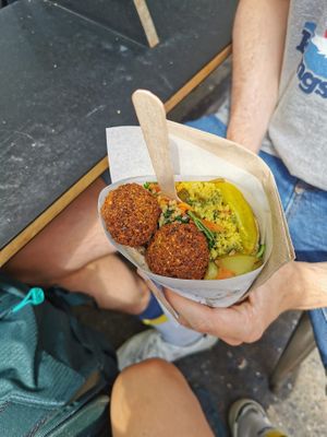 Hands down one of the best pita falafel I've ever had at Eat a Pitta - St Nicholas Market in Bristol