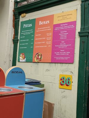 Menu at Eat a Pitta - St Nicholas Market in Bristol