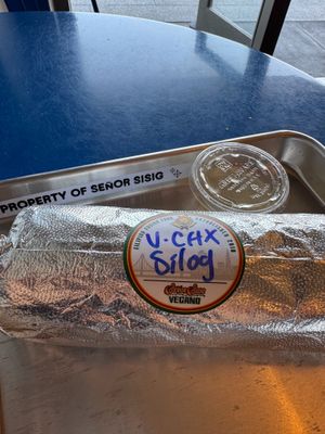 Vegan Tosilog Burrito at Senor Sisig - Ferry Building in San Francisco