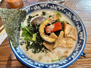 Vegan creamy ramen  at Hinodeya - Union Square in San Francisco
