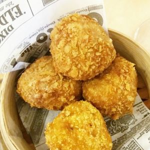 Mushroom balls  at El Curry Verde in Hondarribia