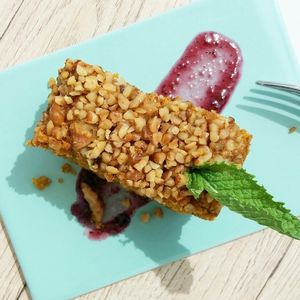 Vegan carrot cake at El Curry Verde in Hondarribia