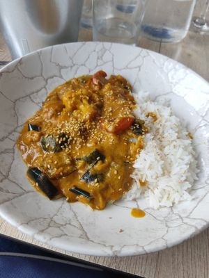 Arroz con curry at El Curry Verde in Hondarribia