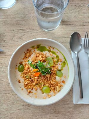 Ajo blanco at El Curry Verde in Hondarribia