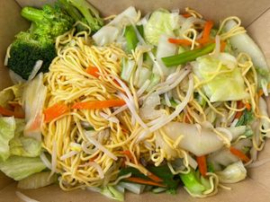 stir fry with veggies   at Slurp in San Diego