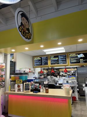 station & menu   at Slurp in San Diego