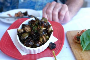 Roasted brussels sprouts (with oil instead of butter) at Santiago's Bodega in Key West