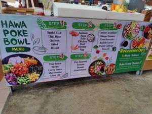 Menu at Hawa Poke Bowl - Food Stall in Koh Phangan