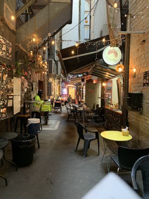Funky atmosphere  at Laneway Dumplings and Momo in Sydney