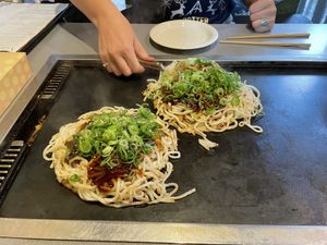 Okonomiyaki vegan   at Jirokichi - / 次郎吉 in Hiroshima