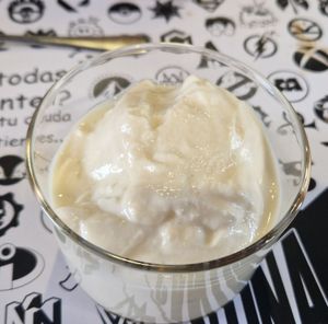 Iogurt de soja at La Cantina De Balenya in St Miquel De Balenya