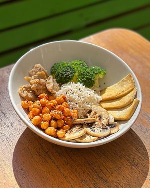 Basmati bowl at Mundo Vegan in Barcelona