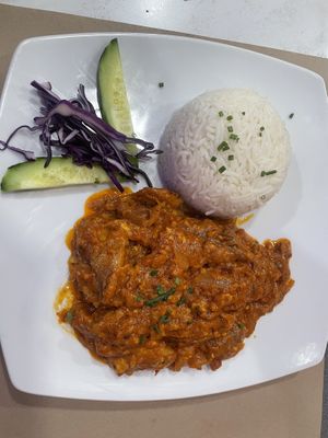 Teriyaki rice at Mundo Vegan in Barcelona