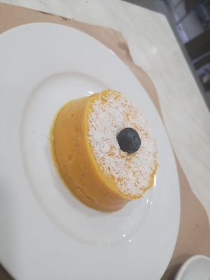 Pumpkin pudding at Mundo Vegan in Barcelona