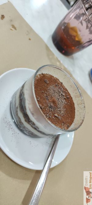 Tiramisu at Mundo Vegan in Barcelona