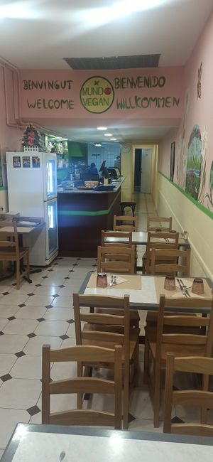 Interior at Mundo Vegan in Barcelona