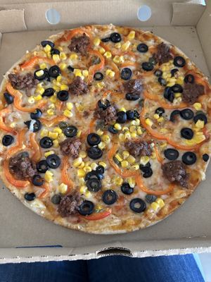 Beyond pizza  at Mundo Vegan in Barcelona