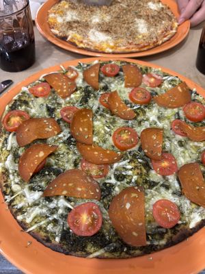 Pizza Pesto  at Mundo Vegan in Barcelona