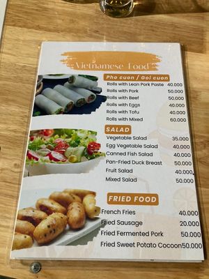 Menu  at Bahn Mi Tron - CircleT in Ninh Binh