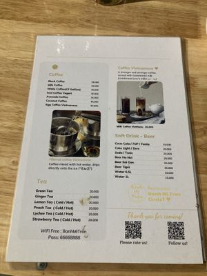 Menu  at Bahn Mi Tron - CircleT in Ninh Binh