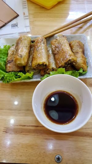 Vegan Fried Spring Rolls at Bahn Mi Tron - CircleT in Ninh Binh