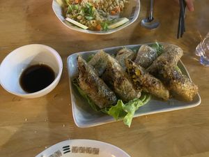 Good fried vegetables spring rolls   at Bahn Mi Tron - CircleT in Ninh Binh