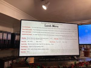 Menu board as of December 2022 at The Coffee House at University Circle in Cleveland
