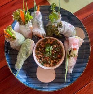 Fresh Spring Rolls at The NamKhan in Luang Prabang