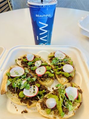 Umami Toast and Smoothiee  at RawASF in Elk Grove