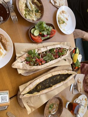 Vegan falafel pastry and zaatar pastry (need to specify no egg wash)   at Mama'esh in Dubai