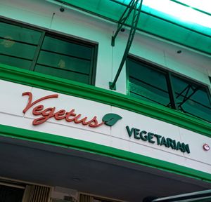 Outside at Vegetus Vegetarian - Muara Karang in Jakarta