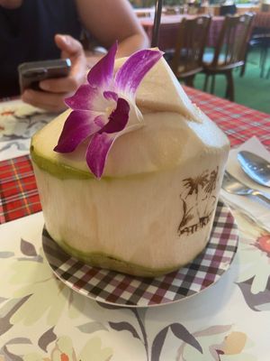Coconut juice  at Chai Thaifood in Phuket