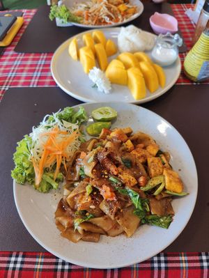 Noodle tofu fish. Mango sticky rice. at Chai Thaifood in Phuket
