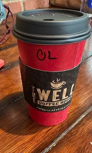 Oat milk lattee  at The Well Coffee House in Boston