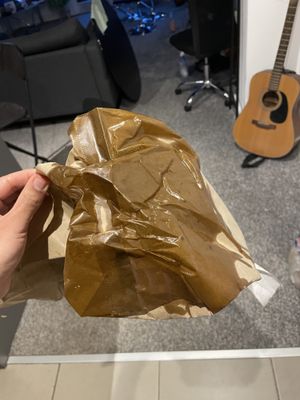 External bag at V Rev Vegan Diner in Manchester