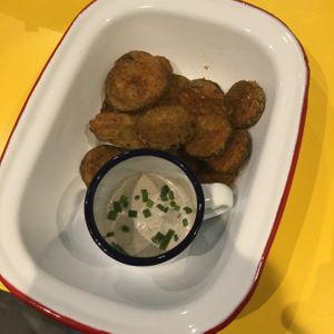 frickles at V Rev Vegan Diner in Manchester