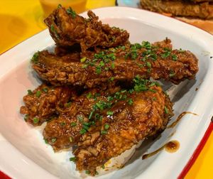 Maple garlic wings at V Rev Vegan Diner in Manchester