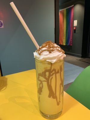 Banoffee milkshake at V Rev Vegan Diner in Manchester