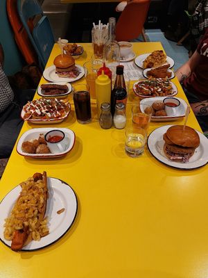 The delicious spread! at V Rev Vegan Diner in Manchester
