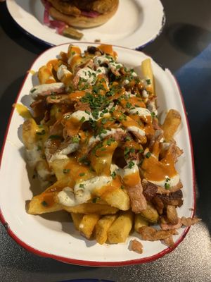 Buffalo and ranch dirty fries.   at V Rev Vegan Diner in Manchester