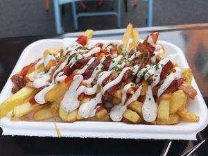 Fries at V Rev Vegan Diner in Manchester