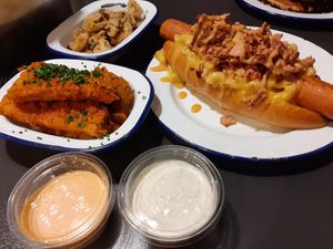 Vegan feast 🤩 at V Rev Vegan Diner in Manchester