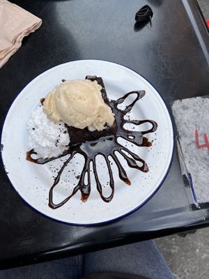 brownie  at V Rev Vegan Diner in Manchester